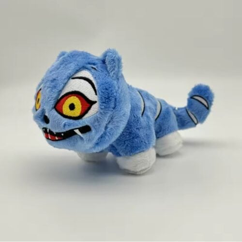 Kpop demon hunters merch plush toy; cute blue plushie inspired by demon hunter characters from K-pop; soft, collectible item for fans of the series.