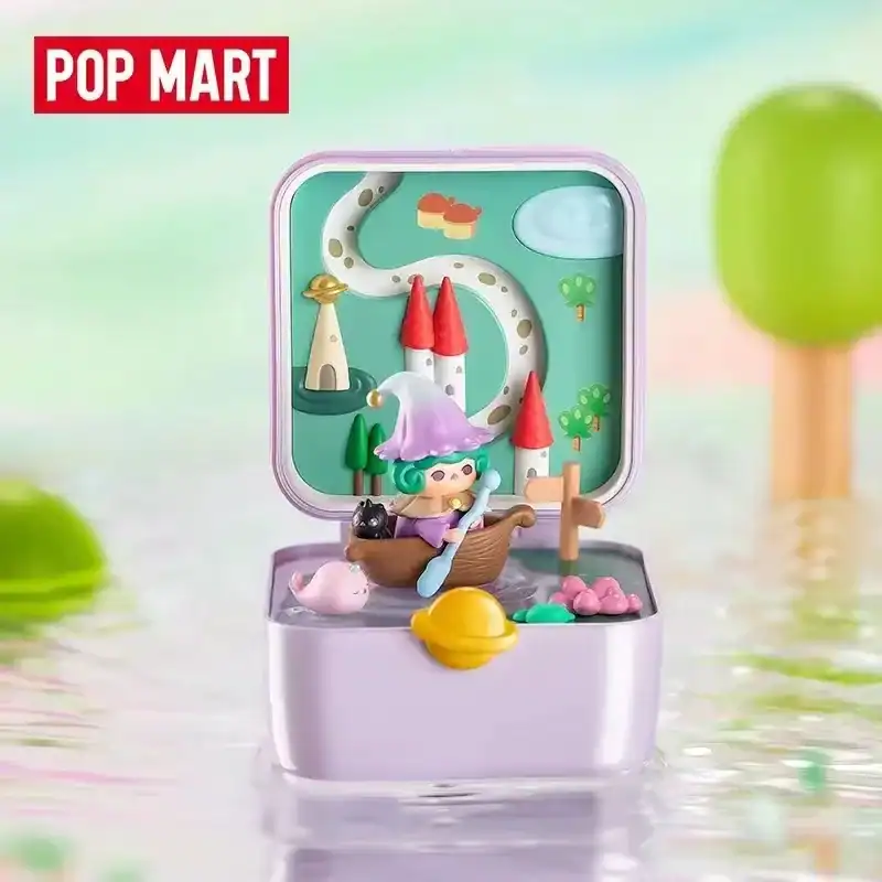Cute fantasy figurine with whimsical scenery and accessories.